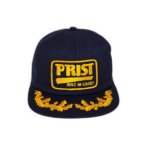 Vintage K-Brand Prist Just In Case Trucker Hat | Snapback | Navy Blue USA Made
